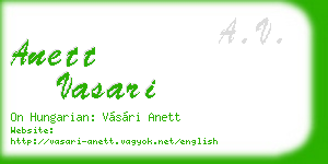 anett vasari business card